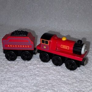 Thomas The Train Wood Wooden Mike Engine & Mike's Tender 2005 - Red - Complete